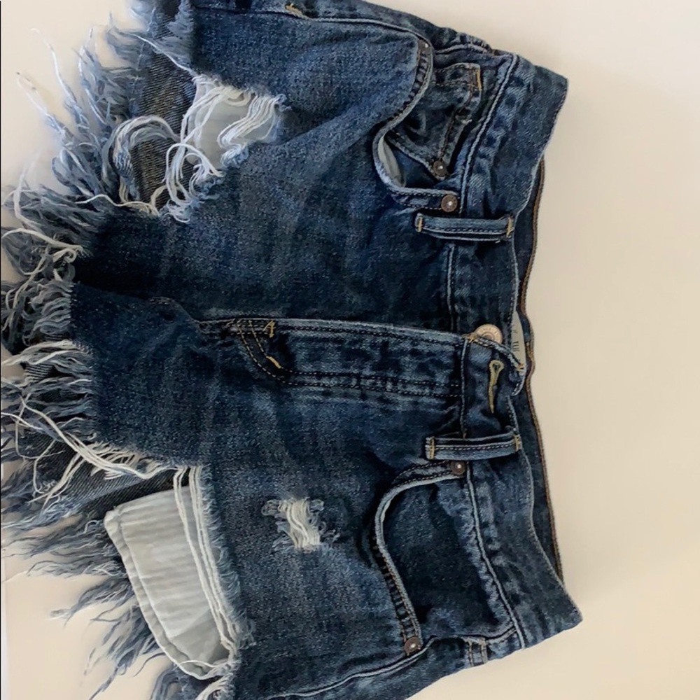 free people denim shorts